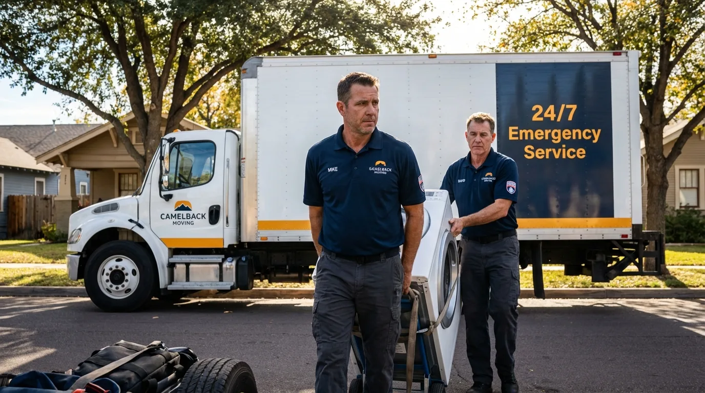 CamelBack Moving crew loading furniture in Ivanhoe, CA